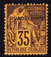 ** GUADELOUPE - ** - N°23 - 35c Violet Noir S/jaune - 1 Coin Faible Sinon TB - Other & Unclassified