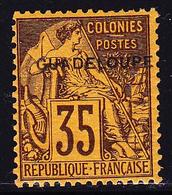 * GUADELOUPE - * - N°23 - 35c Violet Noir S/jaune - TB - Other & Unclassified