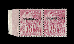 ** GUADELOUPE - ** - N°25 - 75c Rose - Paire - BdF - TB - Altri & Non Classificati