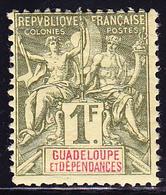 ** GUADELOUPE - ** - N°39 - 1F Olive - TB - Andere & Zonder Classificatie