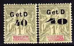 ** GUADELOUPE - ** - N°48, 48a - Les 2 Val. - TB - Other & Unclassified