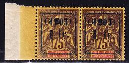 ** GUADELOUPE - ** - N°51 - Paire - BdF - 2 Types Se Tenant - TB - Sonstige & Ohne Zuordnung