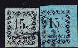O GUADELOUPE - TIMBRES TAXE - O - N°4, 4a - N°4a Signé A.Brun - TB - Andere & Zonder Classificatie