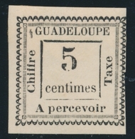 * GUADELOUPE - TIMBRES TAXE - * - N°6 - 5c Noir S/blanc - TB - Autres & Non Classés