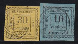 O GUADELOUPE - TIMBRES TAXE - O - N°7, 10 - 10c Et 30c - TB - Andere & Zonder Classificatie