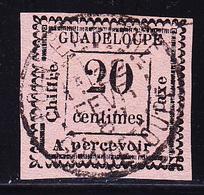 O GUADELOUPE - TIMBRES TAXE - O - N°9 - 20c Noir S/rge - Signé - TB - Andere & Zonder Classificatie