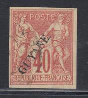 O GUYANE - O - N°13 - 40c Rouge Orange - Signé Calves - TB - Other & Unclassified