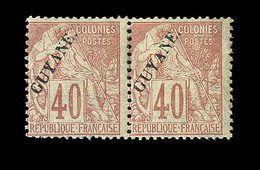 ** GUYANE - ** - N°26- 40c Rge Orange - Paire - TB - Other & Unclassified