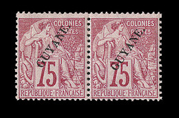 ** GUYANE - ** - N°27 - 75c Rose - Paire - TB - Other & Unclassified