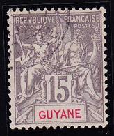 O GUYANE - O - N°45 - 15c Gris - TB - Sonstige & Ohne Zuordnung