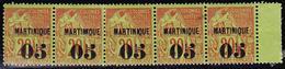 ** MARTINIQUE - TIMBRES POSTE - ** - N°4 - Bde De 5 - BdF - TB - Other & Unclassified