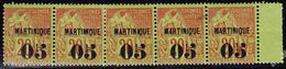 ** MARTINIQUE - TIMBRES POSTE - ** - N°4 - Bde De 5 - BdF - TB - Andere & Zonder Classificatie