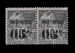 O MARTINIQUE - TIMBRES POSTE - O - N°10a - "5" Penché - Tenant à Normal - TB - Other & Unclassified