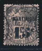 O MARTINIQUE - TIMBRES POSTE - O - N°17c - "5" Penché - TB - Sonstige & Ohne Zuordnung