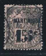 O MARTINIQUE - TIMBRES POSTE - O - N°17c - "5" Penché - TB - Other & Unclassified