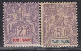 * MARTINIQUE - TIMBRES POSTE - * - N°50/51 - 2F Et 5F - Charn. Marquée - B/TB - Andere & Zonder Classificatie