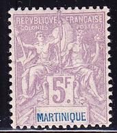 * MARTINIQUE - TIMBRES POSTE - * - N°51 - 5F Lilas - TB - Other & Unclassified