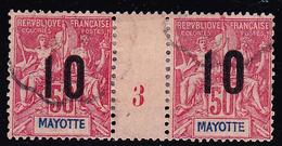 O MAYOTTE - O - N°29 - Paire Mill. 3 - Obl. Convoyeur - TB - Andere & Zonder Classificatie