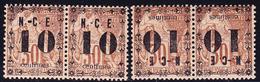 ** NOUVELLE CALEDONIE - ** - N°12, 12a - En Paire - TB - Vide