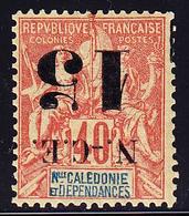 ** NOUVELLE CALEDONIE - ** - N°66 - 15 S/40c - Surcharge Renversée - TB - Vide