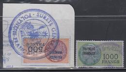 O/F POLYNESIE - TIMBRES FISCAUX - O/F - Lot De 2 Val T. Fiscaux Dt 1 Fgt - Obl. SURETE GENERALE - TB - Vide