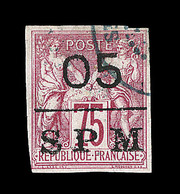 O SAINT PIERRE ET MIQUELON - O - N°10 - 05 S/75c Rose - TB - Vide