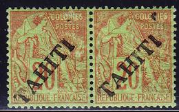 ** TAHITI - ** - N°13 - 20c Brique S/vert - Paire - TB - Otros & Sin Clasificación