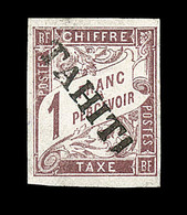 (*) TAHITI - TIMBRES TAXE - (*) - N°12 - 1F Marron - TB - Sonstige & Ohne Zuordnung