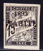 * TAHITI - TIMBRES TAXE - * - N°20 - 15c Noir - Lég. Pli D'angle -TB - Other & Unclassified