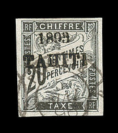 O TAHITI - TIMBRES TAXE - O - N°21 - 20c Noir - Signé A. Brun - TB - Altri & Non Classificati