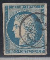 O EMISSIONS GENERALES - O - N°12 - 20c Bleu - Obl. Cercle PD - Signé Reine - TB - Aquila Imperiale