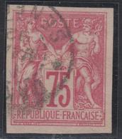 O EMISSIONS GENERALES - O - N°28 - 75c Rose - Signé Pavoille - TB - Eagle And Crown