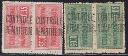 * ALGERIE - COLIS POSTAUX - * - N°10b, 12b - 2 Paires Tête Bêche - TB - Parcel Post