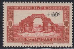 ** ALGERIE - VARIETES - ** - N°167a - Dble Surcharge - "+60c" - TB - Vide