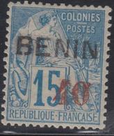 * BENIN - * - N°15 - 40 S/15c Bleu - TB - Altri & Non Classificati