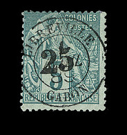 O GABON - O - N°8 - 25 S/5c Vert - Signé A. Brun - Belle Oblitération - TB - Altri & Non Classificati