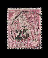 O GABON - O - N°10 - 25 S/75c - Signé Calves - Dentelure Irrégulière - Tb - Other & Unclassified