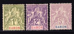 **/* GABON - **/* - N°30/32 - 1F/2F/5F - TB - Andere & Zonder Classificatie