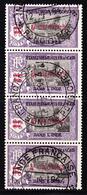 O INDE FRANCAISE - O - N°192 - Bde De 4 Vertic. - Obl. Grd Cachet Pondichéry - TB - Andere & Zonder Classificatie