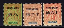 * BUREAUX CHINOIS - YUNNANFOU - * - N°7, 9/10 - 3 Valeurs - TB - Sonstige & Ohne Zuordnung