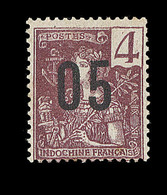 * INDOCHINE - * - N°59A - Chiffres Espacés - 1 Pt Rousseur - Signé A. Brun - Altri & Non Classificati