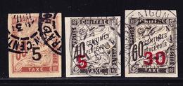 O INDOCHINE - TIMBRES TAXE - O - N°1/2, 4 - 3 Val - TB - Sonstige & Ohne Zuordnung