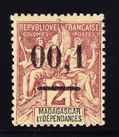 ** MADAGASCAR - ** - N°51f - 00,1 S/2c - Virgule Mal Placée - TB - Sonstige & Ohne Zuordnung
