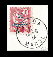 F MAROC - F - N°56 - 5c S/10c - Obl. Oujda - 14/9/14 - TB - Other & Unclassified