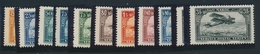 ** MAROC - POSTE AERIENNE - ** - N°1/11 - Le N°9 * - 11 Valeurs - TB - Vide