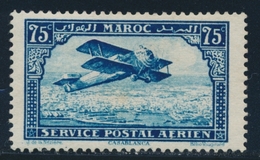 * MAROC - POSTE AERIENNE - * - N°4 - 75c Bleu Vert - TB - Vide