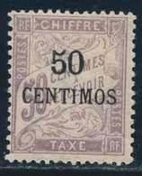 * MAROC - TIMBRES TAXE - * - N°4 - 50c /50c - Signé A.Brun - TB - Vide