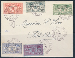 L NELLES HEBRIDES - TIMBRES TAXE - L - N°1/5 - Obl Port Vila - 23/03/27 - TB - Vide