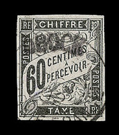 O OBOCK - TIMBRES TAXE - O - N°4 - 60c Noir - Signé A. Brun - TB - Altri & Non Classificati