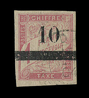 O SENEGAL - TIMBRES TAXE - O - N°3 - 10 S. 1F Rose S. Paille - Signé Guy - TB - Andere & Zonder Classificatie